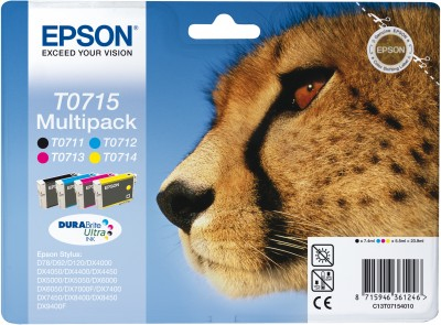 Epson Monipakkaus, 4 väriä T0715 DURABrite Ultra -muste