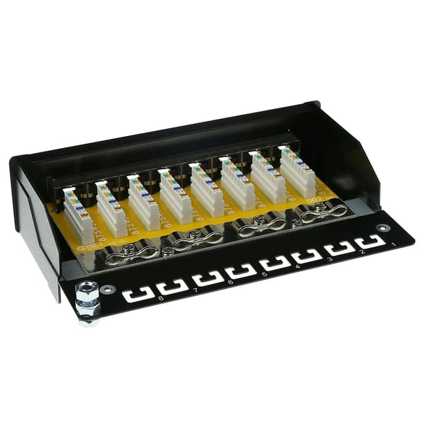 ACT FA6001 uttagboxar RJ-45 Svart, Rostfritt stål