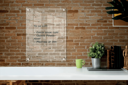 Nobo Transparent Akryl Mini Whiteboard Väggmonterad 60x45 cm