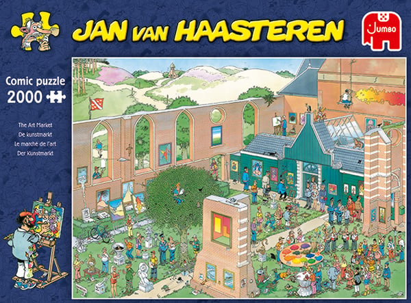 Jan van Haasteren he Art Market 2000 pcs Puslespil 2000 stk Tegnefilm