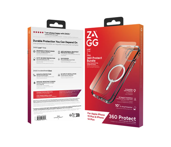 ZAGG Bundle Luxe SNAP PCR IS Glass Apple iPhone 15 Plus Clear