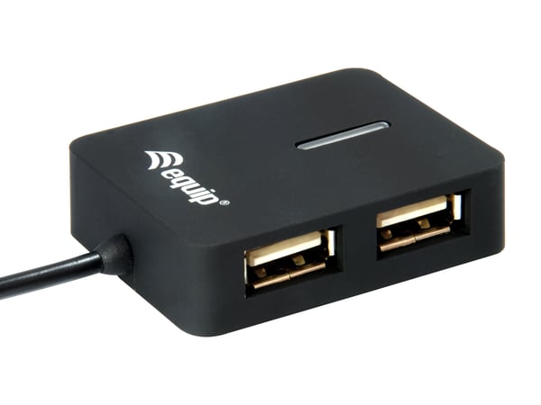 Equip 128952 gränssnittshubbar USB 2.0 480 Mbit/s Svart