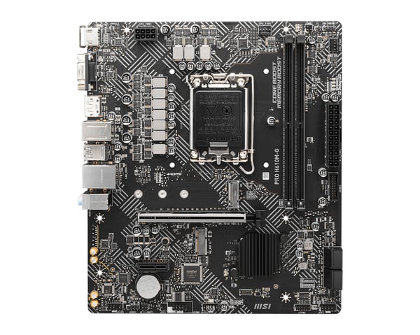 MSI PRO H610M-G - Moderkort - mikro ATX - LGA1700-sockel - H610-chipset - USB 3.2 Gen 1 - Gigabit