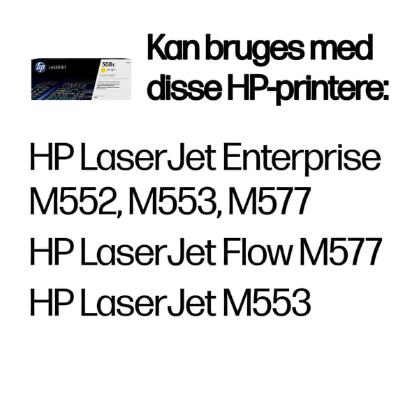 HP Original 508X LaserJet-tonerpatron med høj kapacitet, gul