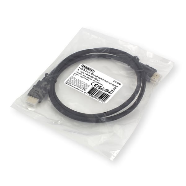 Ewent EC3902 HDMI-kaapeli 2 m HDMI-tyyppi A (vakio) Musta