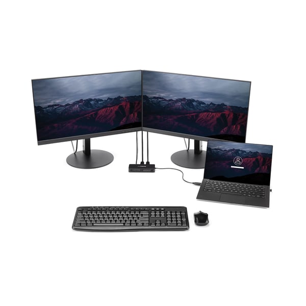 StarTech.com USB till dubbel DisplayPort-minidockningsstation med GbE LAN - Dubbel 4K 60 Hz