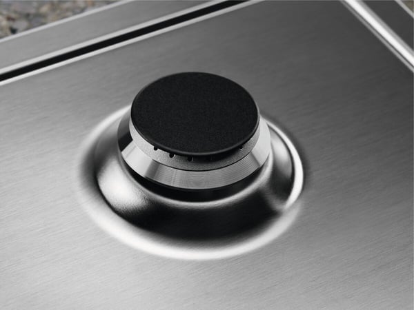 Electrolux KGS7536SX Sort, Rustfrit stål Indbygget 75 cm Gaskomfur 5 zone(s)