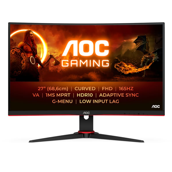 AOC G2 C27G2E/BK platta pc-skärmar 68,6 cm (27") 1920 x 1080 pixlar Full HD Svart, Röd