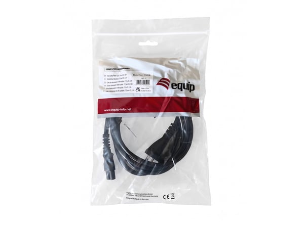 Equip 112230 el-ledning Sort 1,8 m T12 C5 forbinder
