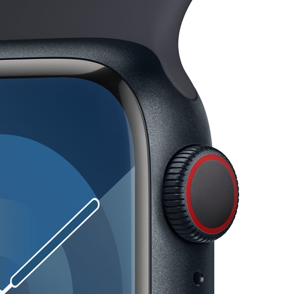 Apple Watch Series 9 41 mm Digital 352 x 430 pixel Berøringsskærm 4G Sort Wi-Fi GPS (satellit)