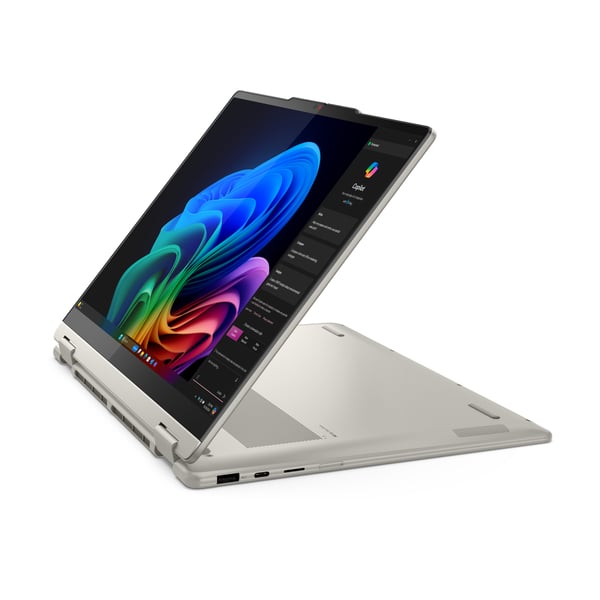 Lenovo Yoga 7 2-in-1 14AKP10 Copilot+ PC AMD Ryzen AI 7 350 Hybrid (2-i-1) 35,6 cm (14") Berøringsskærm 2.8K 16 GB LPDDR5x-SDRAM 1 TB SSD Wi-Fi 7 (802.11be) Windows 11 Home Tysk Grå