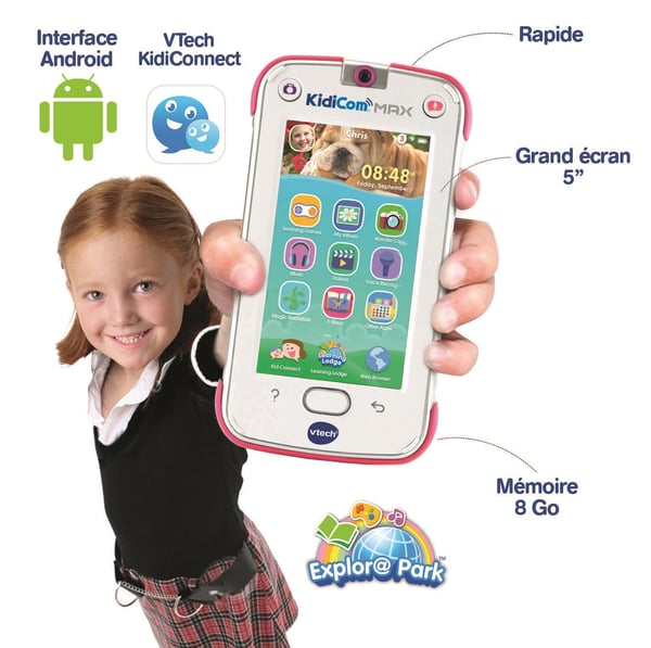 VTech KidiCom Max Rose Bärbar dator för barn