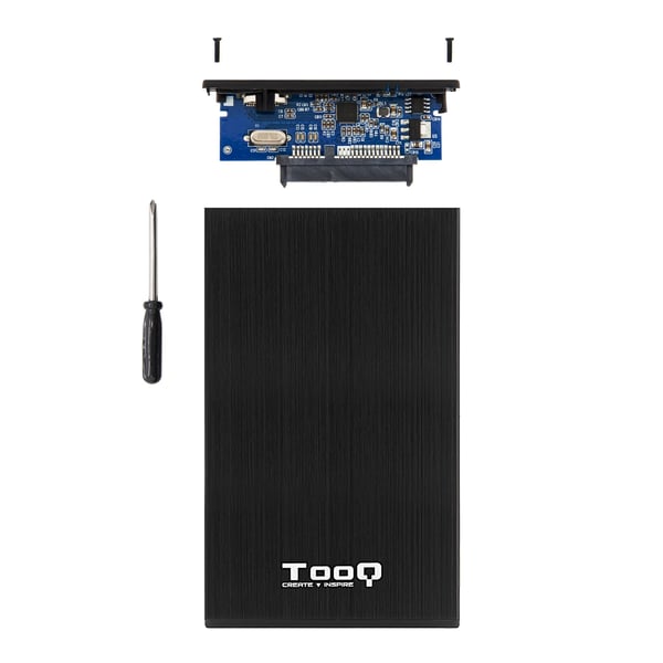 TooQ TQE-2527B Hölje för lagringsenheter HDD-hölje Svart 2.5"