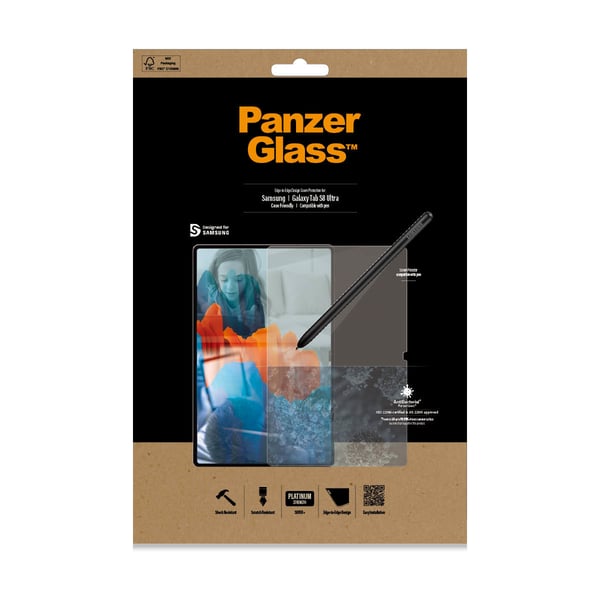PanzerGlass ® Screen Protector Samsung Galaxy Tab S8 Ultra | S9 Ultra | Ultra-Wide Fit Kirkas näytönsuoja 1 kpl
