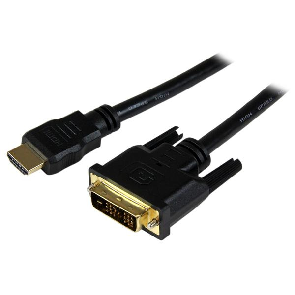 StarTech.com HDDVIMM150CM videokabel adapter 1,5 m HDMI DVI-D Sort