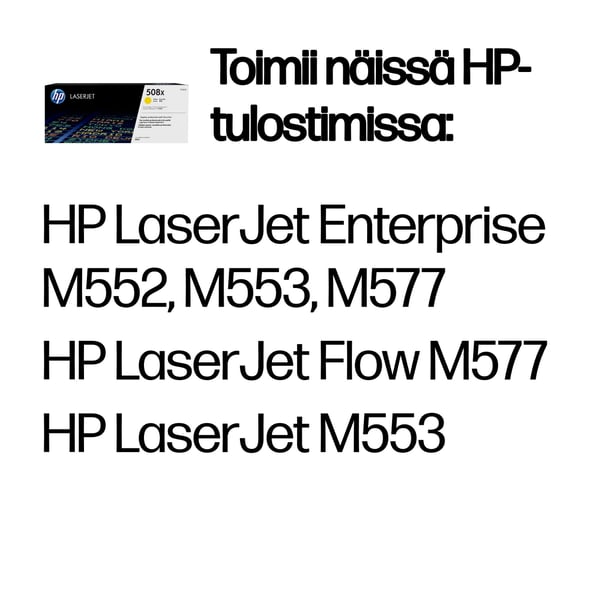 HP 508X, alkuperäinen riittoisa keltainen LaserJet-värikasetti