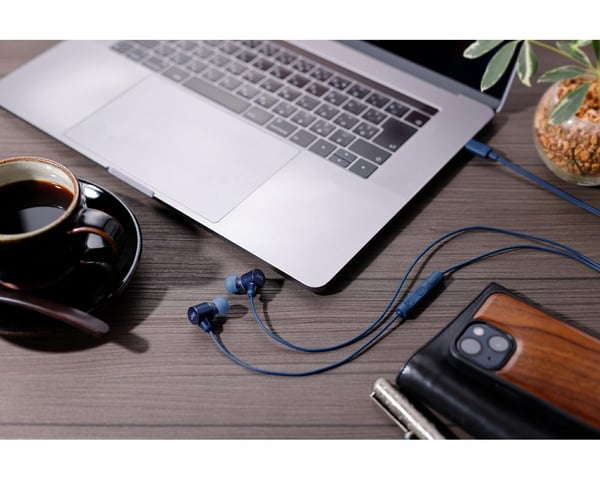 JVC HAFR29UCA kuulokkeet ja kuulokemikrofoni Langallinen In-ear Puhelut/Musiikki USB Type-C Sininen