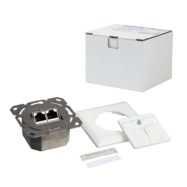 LogiLink NP0123 stikkontakt RJ-45 Metallic, Hvid