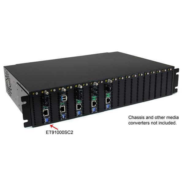 StarTech.com ET91000SC2 netværksomformer til medie 2000 Mbit/s 850 nm Multitilstand Sort