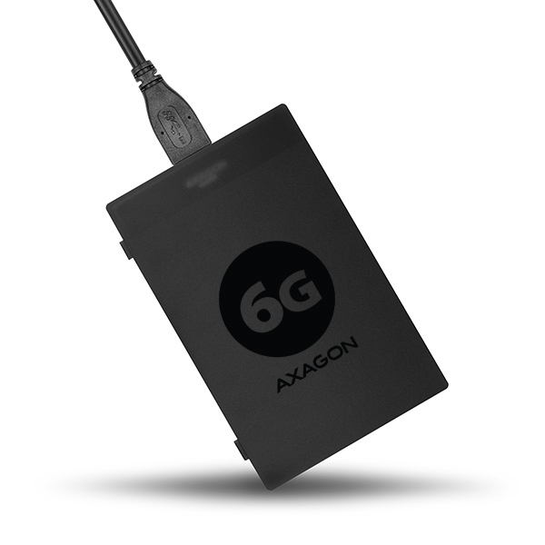Axagon ADSA-1S6 tallennusaseman kotelo HDD-/SSD-kotelo Musta 2.5"