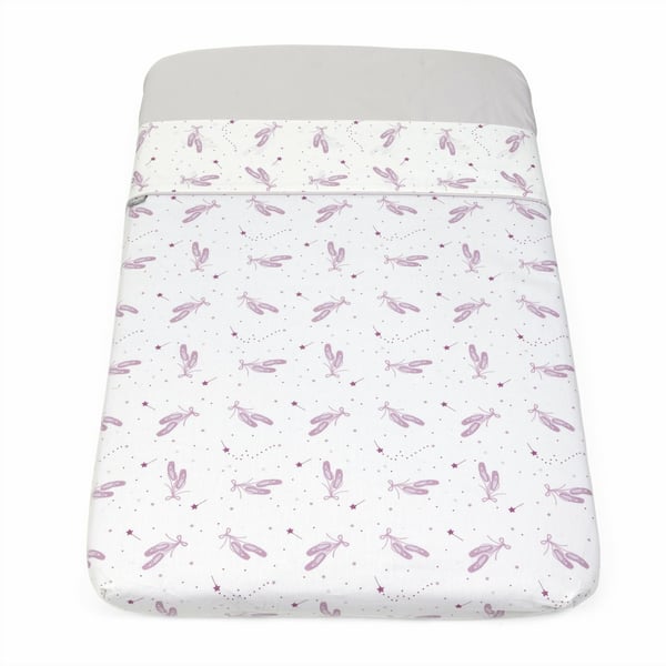Chicco 09010907110990 babymadrassöverdrag 2 styck Rosa Bomull Återanvändningsbar
