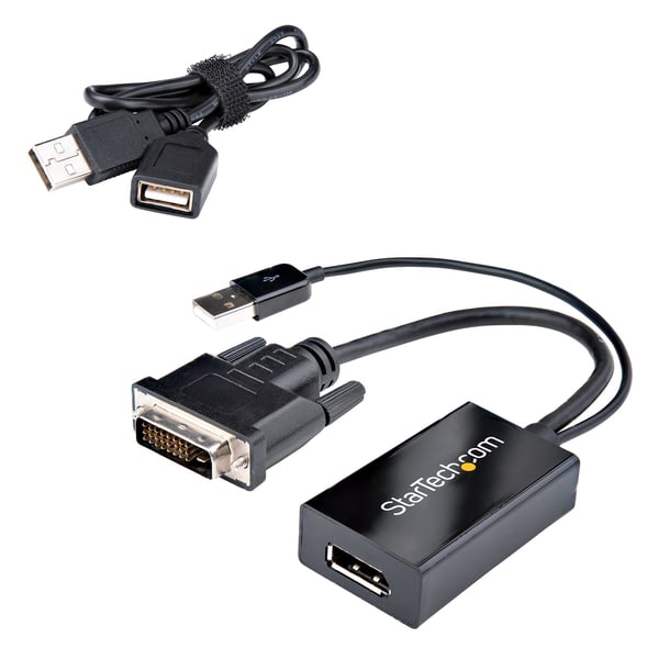 StarTech.com DVI2DP2 videokabel adapter 0,254 m DVI-D DisplayPort Sort