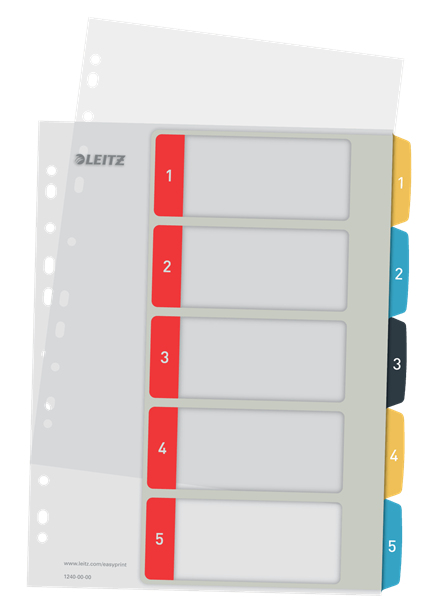 Leitz Cosy 1-5 printbart register, PP