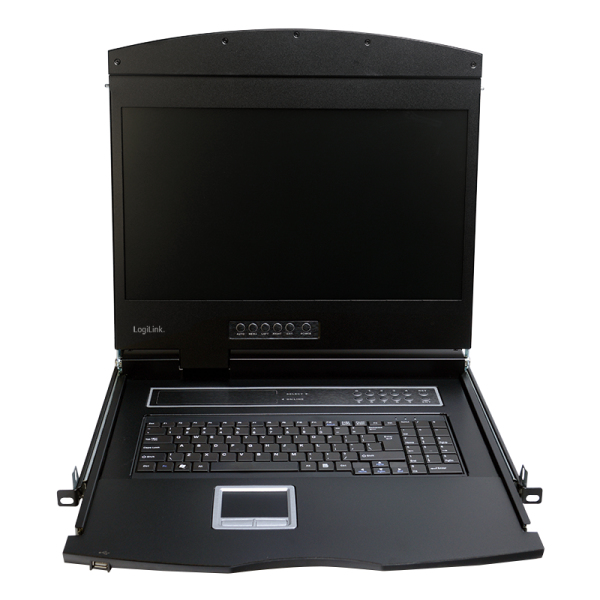 LogiLink LC902US rack-konsol 47 cm (18.5") 1366 x 768 pixel Metal Sort 1U