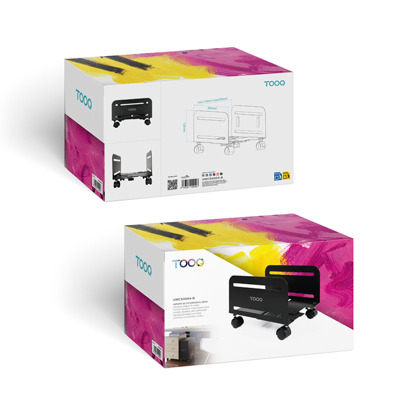 TooQ UMCS0004-B CPU-hållare CPU-hållarvagn Svart