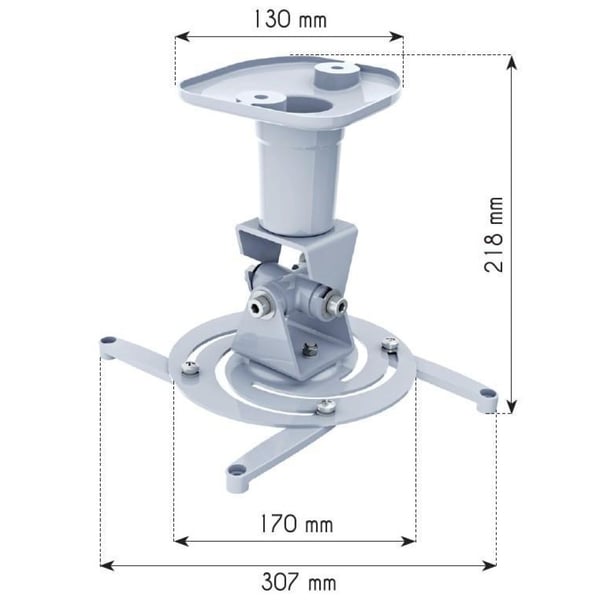 Techly ICA-PM 100WH projektorfästen Tak Vit