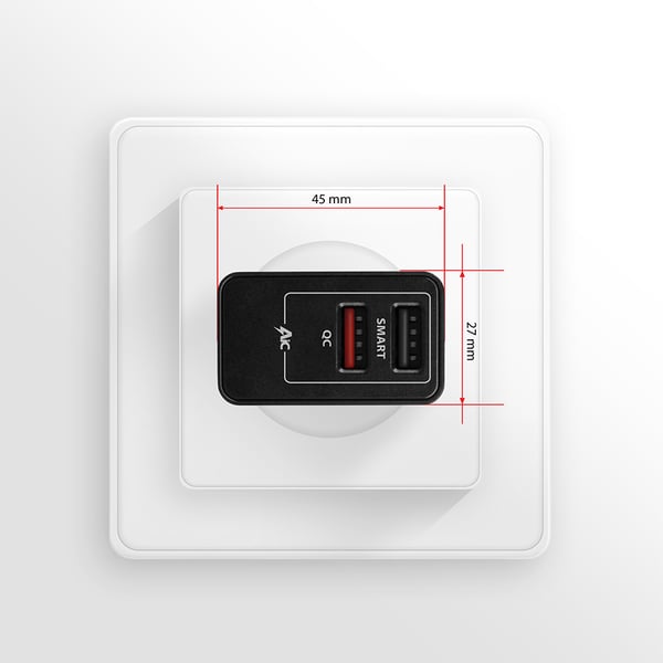 Axagon ACU-QS24 oplader til mobil enhed Smartphone Sort Vekselstrøm Hurtig opladning Indendørs