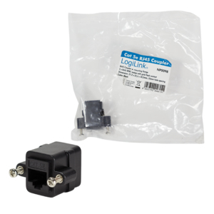 LogiLink NP0098 stikkontakt 2 x RJ-45 Sort