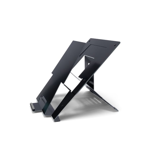 R-Go Tools Laptopstandaard R-Go Riser Document, ergonomisch, inklapbare en verstelbare standaard met documenthouder, zwart