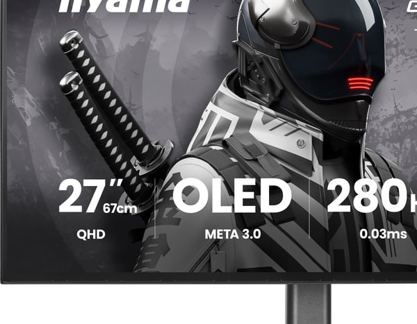iiyama G-MASTER GOB2701QSC-B1 computerskærm 68,6 cm (27") 2560 x 1440 pixel 2K Ultra HD OLED Sort