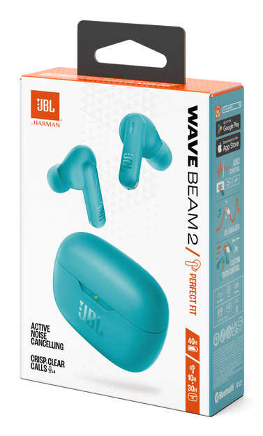JBL Wave Beam 2 Headset Trådløs I ørerne Opkald/musik Bluetooth Blå