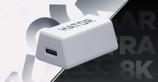 HATOR Quasar 3 Ultra 8K+8K Wireless gamingmus, 2.4 GHz + Bluetooth + USB, Optical 100M Switches, PixArt PAW3950, RGB, Web SyncHUB™, Vit-violett