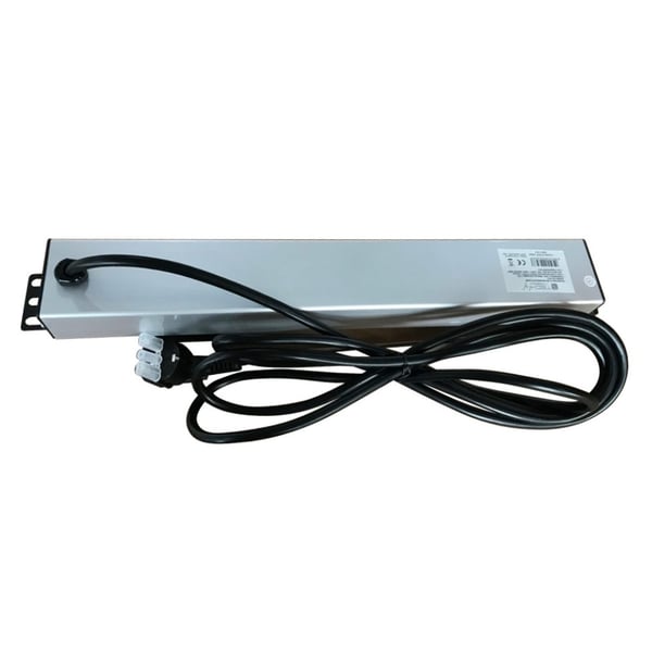 Techly I-CASE STRIP-16SH tehonjakeluyksikkö 6 AC-pistorasia(a) 1.5U Musta, Hopea