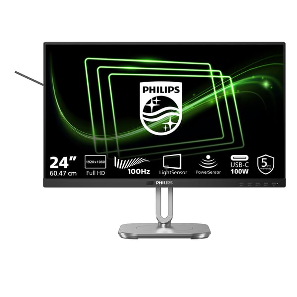 Philips 5000 series 24B2G5301/00 platta pc-skärmar 60,5 cm (23.8") 1920 x 1080 pixlar Full HD LCD Svart