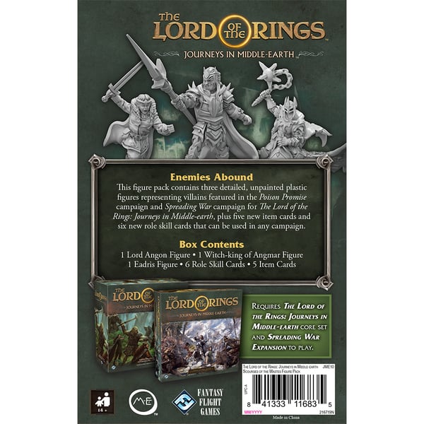 Asmodee Lord Of The Rings Journeys In Middle-earth: Scourges Of The Wastes Figure Pack Udvidelsespakker til brætspil Rollespil