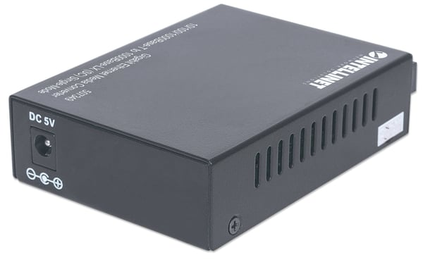 Intellinet 507349 verkon mediamuunnin 1000 Mbit/s 1310 nm Yksittäistila Musta