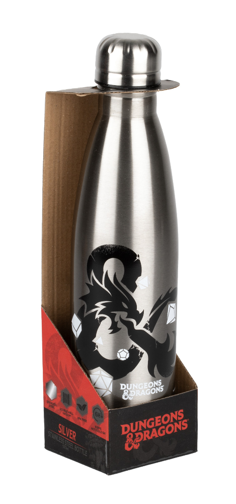 Konix KX DND BOTTLE LOGO SILVER Daglig användning 500 ml Rostfritt stål