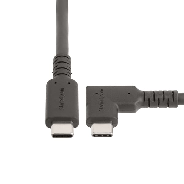 StarTech.com 1 m USB-C Kabel Vinklet, USB C til USB C Kabel, 4K, 100W - USB-kabel - 24-pin USB-C (