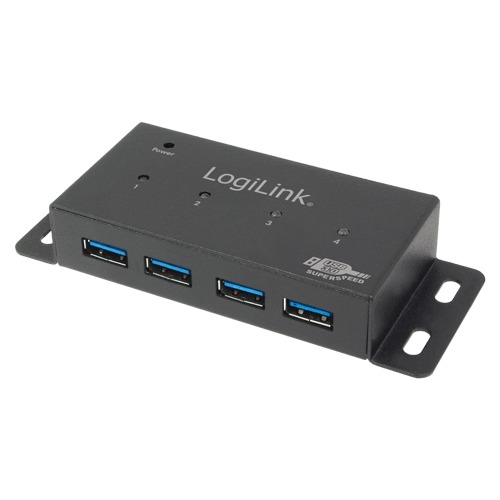 LogiLink UA0149 gränssnittshubbar 5000 Mbit/s Grå