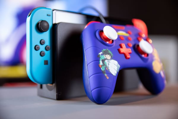 Konix My Hero Academia KX MHA SW/PC GAMEPAD BLUE Blå, Röd USB Spelplatta Analog / Digital Nintendo Switch, PC