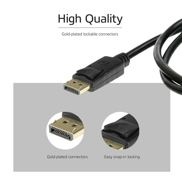 ACT AK4071 DisplayPort kabel 1 m Sort