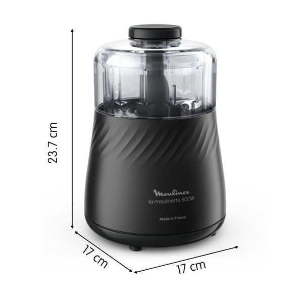 Moulinex DP7108 0,5 l 800 W Svart, Transparent