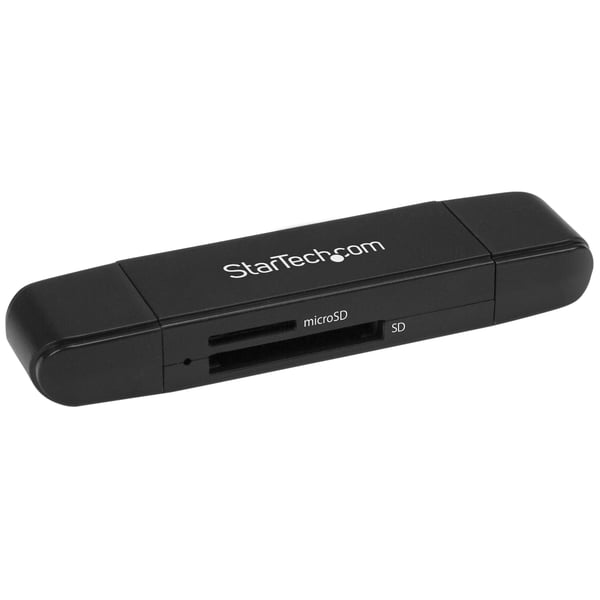 StarTech.com SDMSDRWU3AC kortinlukija USB 3.2 Gen 1 (3.1 Gen 1) Type-A/Type-C Musta
