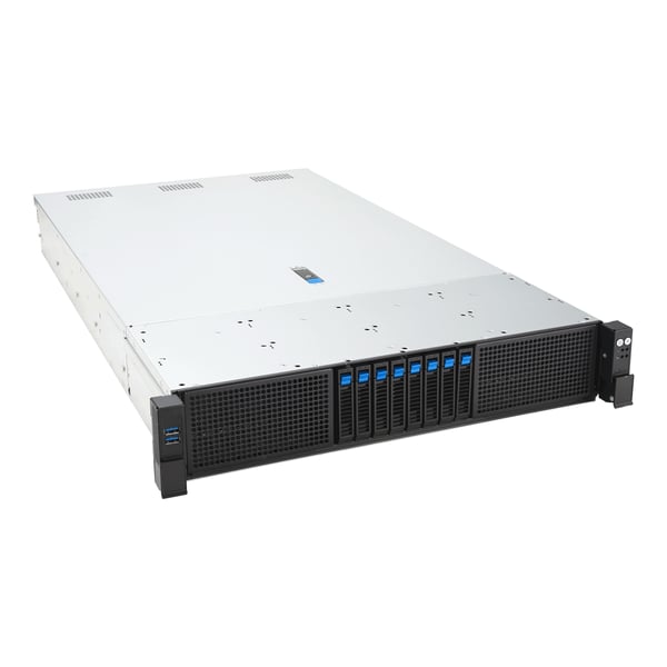 ASUS RS720-E12-RS8G Stativ (2U) Sort, Sølv