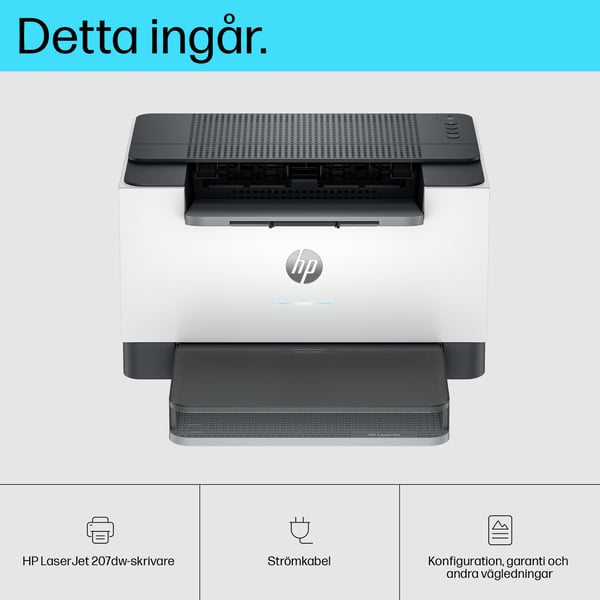 HP LaserJet M207dw Trådlöst Svartvit Skrivare, Dubbelsidig
