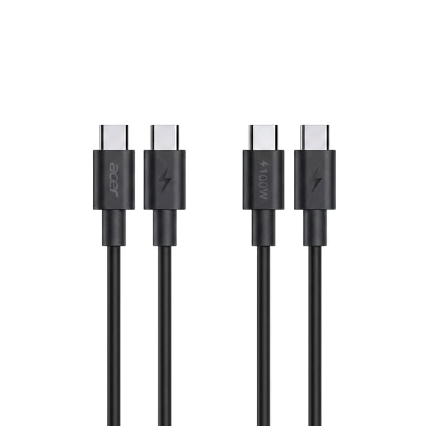 Acer 67W PD Oplader - EU Stik - 100W USB-C Kabel - Sort R